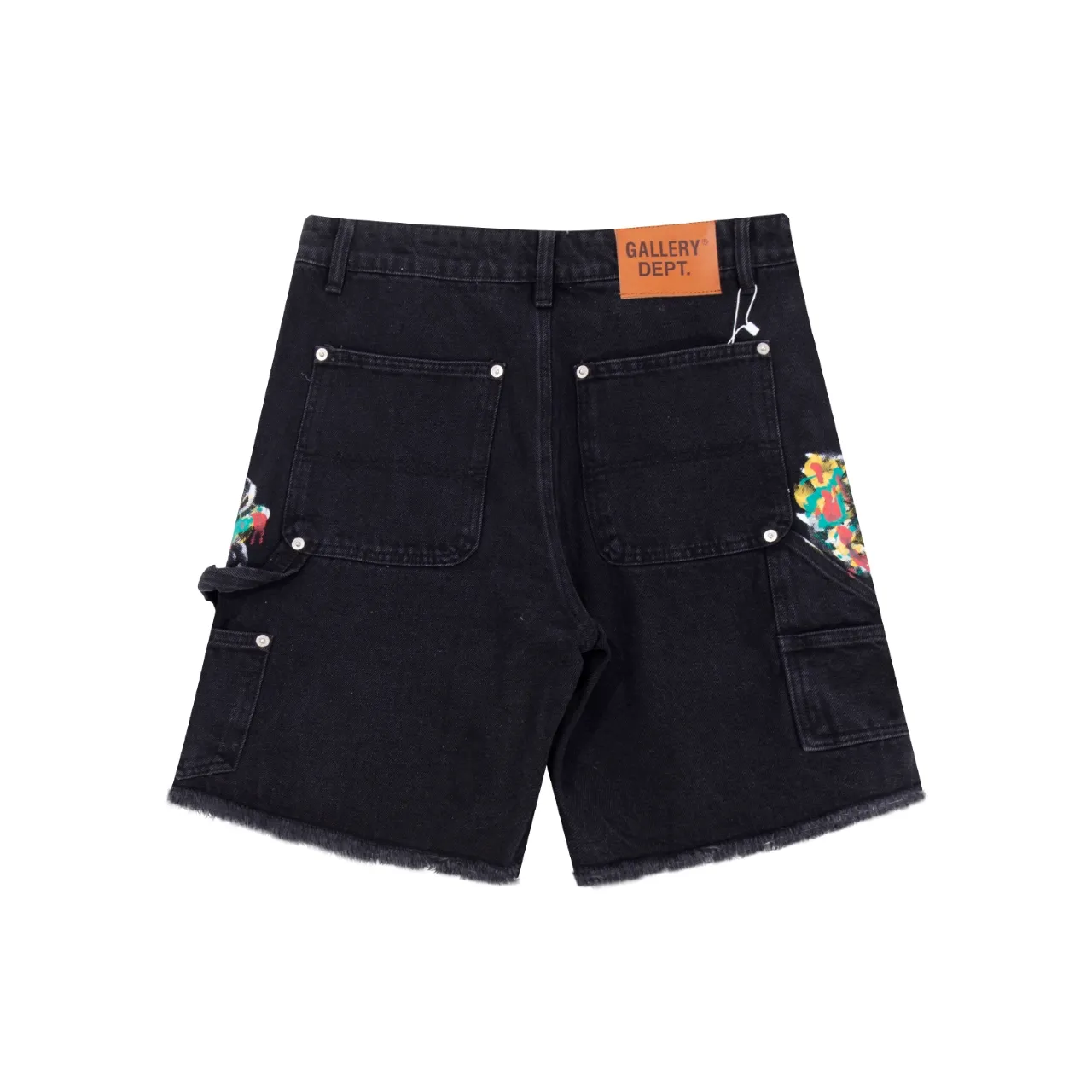 668#Gallery Dept New Splashed Ink Splashed Paint Logging Pants Spliced ​​Cargo Pants Washed Jeans Shorts Beautiful Trendy Five-Fifth Pants Versatile Casual Pants Blue Black Gray Khaki S~XL P250